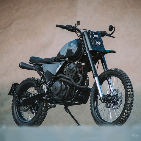 A scrambled Honda NX 650 from Asphalt and Gravel | Bike EXIF Crf250l Custom, Scrambler Build, Urban Tracker, Honda Nx650, Honda Dominator, Tw 125, Honda Scrambler, Moto Scrambler, Motor Custom