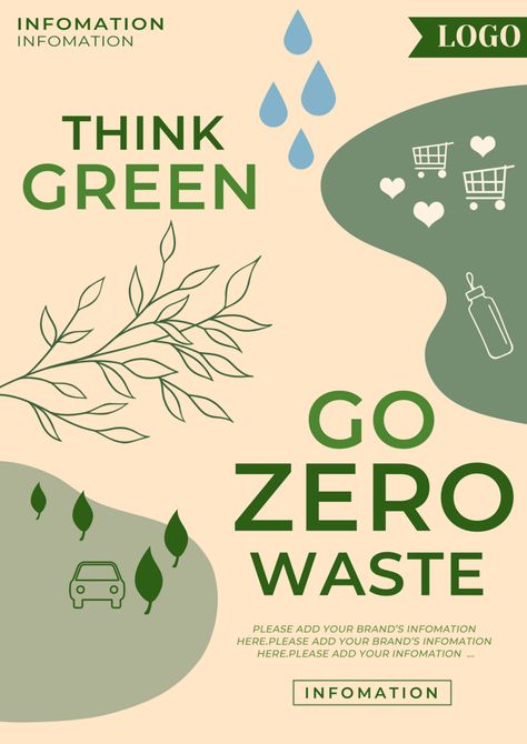 Green life recyclable environmental zero waste flyer poster#pikbest#Templates Recycling Illustration Poster, Environmental Design Ideas, E Waste Poster, Recycle Design Graphic, Sustainable Poster, Sustainability Poster, Go Green Posters, Environmental Poster, Green Campus