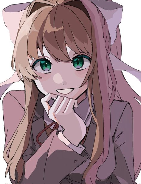 Ddlc Fanart, Monika Ddlc, Very Beautiful Images, Psychological Horror, Doki Doki, Cartoon Crossovers, Cartoons Series, Literature Club, Yandere Simulator