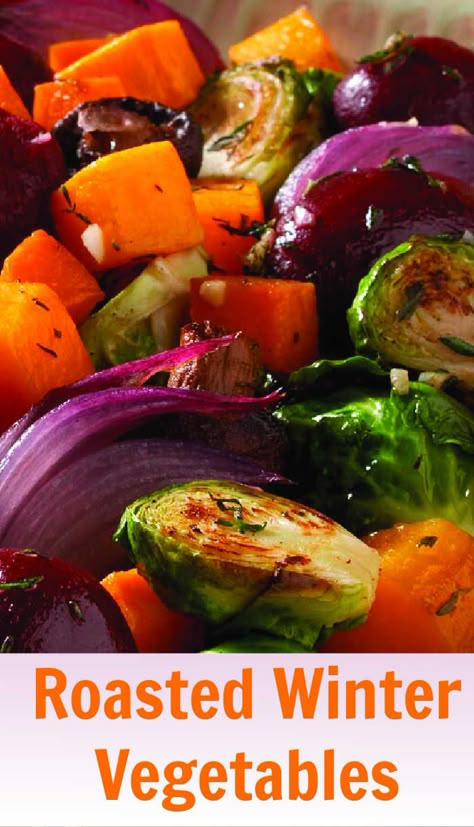 Roasted Winter Vegetables, Winter Veggies, Holiday Roasts, Winter Meals, Vegetable Prep, Vegetable Medley, Winter Vegetables, Holiday Meals, Mouthwatering Recipes