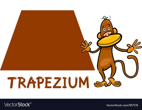 Trapezium Shape, Monkey Character, Shape Activities, Shape Activities Preschool, Children Education, Funny Monkey, Cartoon Monkey, Shapes Activities, Activities Preschool