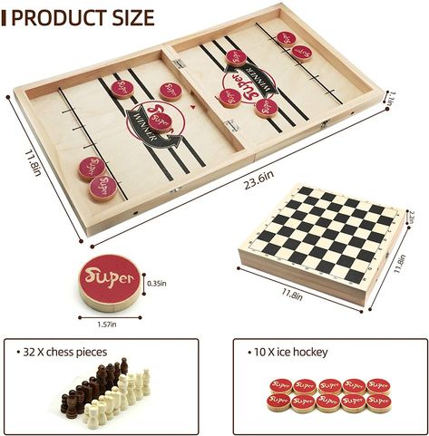 Sling Puck Board Game Diy, Cozy Minimalism, Diy Yard Games, Board Games Diy, Diy Kids Furniture, Wood Projects For Kids, Unique Gifts For Kids, Mini Game, Wood Games