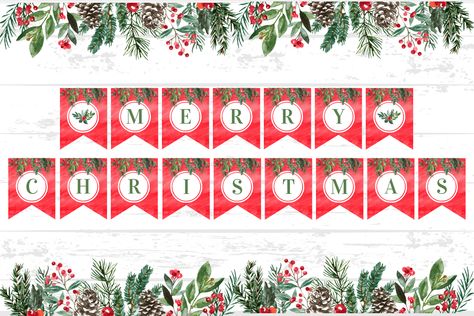 Free Merry Christmas Banner Printables Christmas Banner Design, Merry Christmas Banner Printable, Christmas Banner Printable, Merry Christmas Banner, Holiday Banner, Christmas Banner, Alphabet Clipart, Printable Banner, Christmas Banners