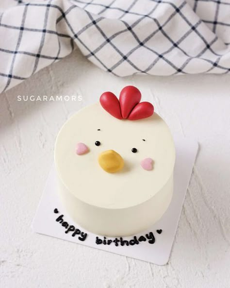 Chicken Cake, Animal Birthday Cakes, Fondant Cake Designs, Chicken Little, Cake Cafe, Unique Birthday Cakes, Funny Birthday Cakes, Simple Cake Designs, Mini Cakes Birthday