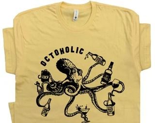 Shirtmandude - Etsy Vintage Octopus, Funny Beer, T Shirt Picture, Beer Humor, Shirts Vintage, Festival Shirts, Vintage Beer, Yellow T Shirt, Bella Canvas Tees