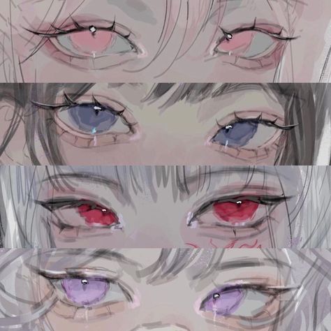 kaye on Instagram: “it’s my bday today so here’s an eye compilation 🥞 #eyes #eyedrawing #eyememe #wip #sketch #rkgk #illust #digitalart #myart #procreate…” Croquis, Cute Eyes Reference, Eye Inspo Art, Eyes Refrence Art, Four Eyed Character Design, Different Eye Drawings, Soft Eye Drawing, Anime Drawing Procreate, How To Draw Pretty Eyes