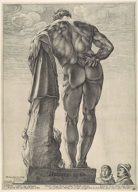 Farnese Hercules, Hendrick Goltzius, Academic Drawing, Harvard Art Museum, Antique Statue, Human Figure Drawing, Peter Paul Rubens, Rembrandt, Human Figure