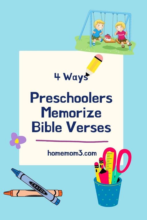 Bible School For Preschoolers, Preschool Memory Verses, Bible Verse For Preschoolers, Bible Verses For Kindergarten, Bible Verse For Kids To Memorize, Toddler Memory Verses, Preschool Bible Lessons Curriculum, Toddler Bible Verses, Bible Verses For Kids To Memorize