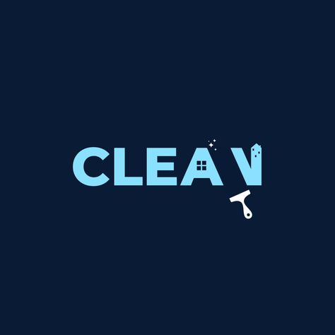 Cleaning Service Branding, Car Wash Branding, Cleaning Logo Design Ideas, Window Cleaning Logo, Logo Design Challenge, Cleaning Logos, Cleaning Service Logo, Clean Logo Design, Clean Logo