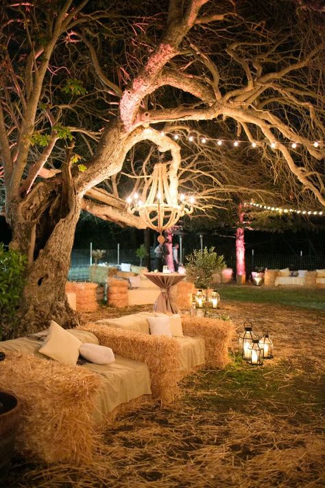 hay bales sofa ideas for rustic outdoor country and barn weddings Patio Lights String Ideas, Patio Lights String, Outdoor Tent Wedding, Wedding Must Haves, Barn Wedding Ideas, Bonfire Party, Country Wedding Decorations, Outdoor Lighting Ideas, Rustic Wedding Decorations