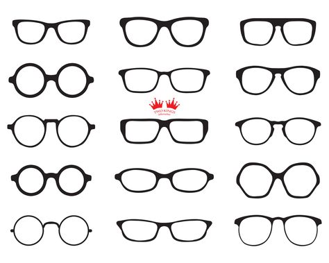 Font Styles Names, Man Glasses, Retro Eyeglasses, Scrapbook Printing, King Design, Eyeglass Lenses, Silhouette Png, Black Silhouette, Puzzle Design