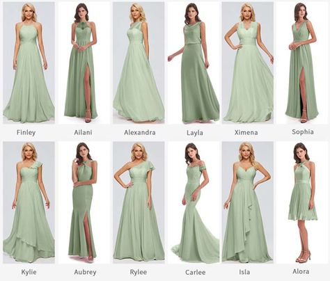 Dusty Sage Green Bridesmaid Dresses, Dusty Sage Bridesmaid Dresses, Sage Green Bridesmaid Dresses, Dusty Sage Green, Sage Green Bridesmaid, Bridesmaid Dresses Dusty Sage, Casual Bride, Popular Wedding Colors, Sage Bridesmaid Dresses