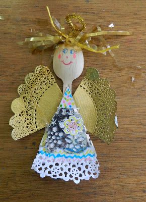 t-spoon angels Spoon Angel Craft, Spoon Angels, Angel Made From Kitchen Towel, Christmas Spoons Santa, Angel Recycled Materials, Classroom Christmas, Happy Birthday Baby, Kids Board, Winter Ideas