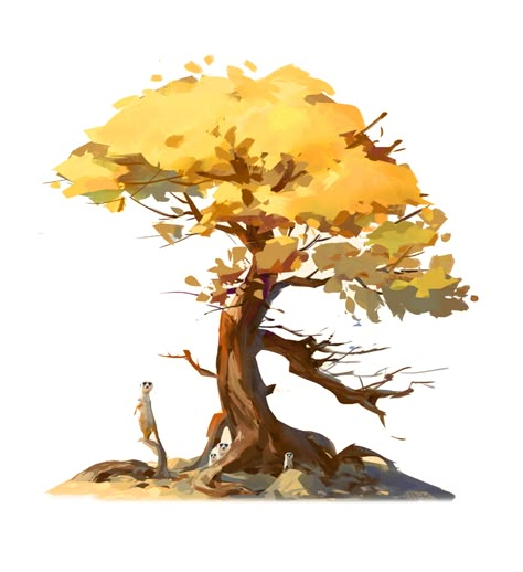 ArtStation - 大树素材第三期, yiru wang Fantasy Tree Drawing, Fantasy Tree, Concept Art Tutorial, Seni Dan Kraf, Landscape Concept, Background Drawing, Tree Illustration, Digital Painting Tutorials, Landscape Drawings