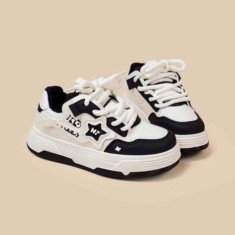 Friendly Panda Chunky Casual Shoes - Women's - Bobo's House Kawaii, Big Sole Shoes, Panda Shoes, Asian Crafts, Korean Shoes, Chunky Shoes, Unisex Shoes, Chunky Platform, Chunky Sneakers