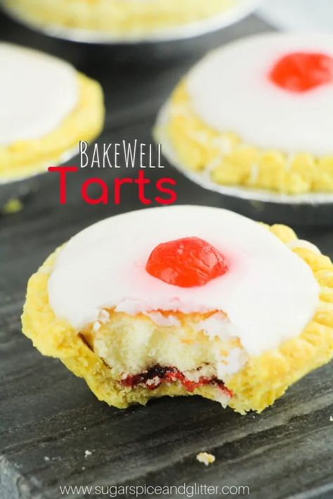 Cherry Bakewell Tart Recipe, Brave Movie Night, British Treats, Almond Tarts, Bakewell Pudding, Bakewell Tart Recipe, Cherry Bakewell Tart, Bakewell Tarts, Iced Buns