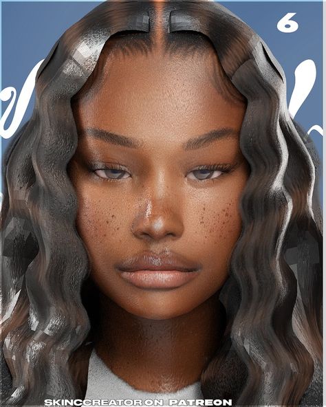 MODEL 6 | SKINCCREATOR Sims 4 Cc Skin Accessories, Sims Black Skin Cc, Sims 4 Cc Faces Patreon, Female Hair Sims 4 Cc Patreon, Sims 4 No Eyebrows, Sins 4 Skin Details, Faces Cc Sims 4, Sims Face Cc Free, Concealer Sims 4 Cc