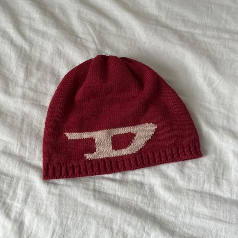 Look what I just found on Depop 🙌 https://depop.app.link/w9U0KQA53yb Gorpcore Accessories, Diesel Beanie, Streetwear Beanie, Beanie Streetwear, Y2k Hats, Thrift Manifest, Y2k Beanie, Diesel Accessories, Competition Outfit