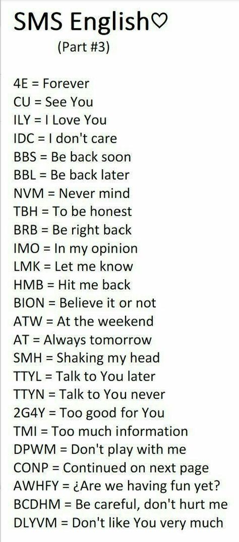 Positive Discipline, Sms English, Slang English, Sms Language, Healthy Communication, Teach English, Be Right Back, Speaking English, My Opinions