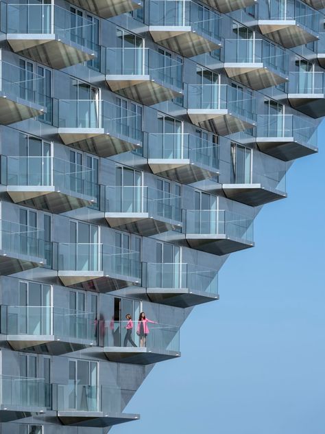 Sluishuis Residential Building by BIG / Bjarke Ingels Group | Apartment blocks Big Architects, Floating Garden, Bjarke Ingels, Parametric Architecture, Apartment Architecture, Residential Complex, Commercial Architecture, Facade Architecture, Facade Design