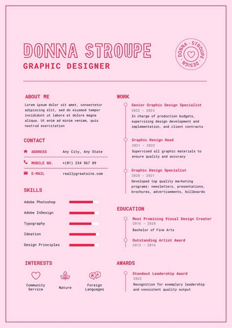 Cool Cv Creative Cv, Fashion Cv Template, Creative Resume Design Layout, Cv 2023 Design, Aesthetic Resume Design, Creative Cover Letter Design, Fun Resume Design, Creative Cvs Design, One Sheeter Graphic Design