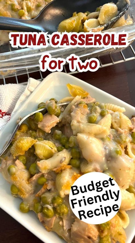 This tuna casserole for two is perfect for a couple, or even just one person. It's flavorful, filling, quick, budget-friendly, and easy! Tuna Casserole For One, Tuna Casserole For 2, Small Casseroles For Two, Meals For One Or Two, Tuna Casserole For Two, Dinner For One Person Easy, Casseroles For Two, Casserole For Two, 2024 Plan