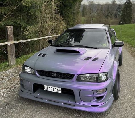 Subaru GC8 | Best jdm cars, Sports cars luxury, Pimped out cars Periwinkle Car, Purple Car Wrap, Car Wrap Colors, Cool Car Wraps, Wrapped Cars, Subaru Gc8, Purple Cars, Slammed Cars, Purple Car