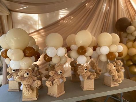 Teddy Bear And Pampas Centerpiece, We Can Bearly Wait Neutral, Pampas Grass Teddy Bear Centerpiece, Gender Reveal Teddy Bear Theme Centerpieces, We Can Barely Wait Balloon Arch, Teddy Bear Basket Centerpieces, Bear Centerpieces Teddy, We Can Barely Wait Decorations, Boho Bear Birthday Theme