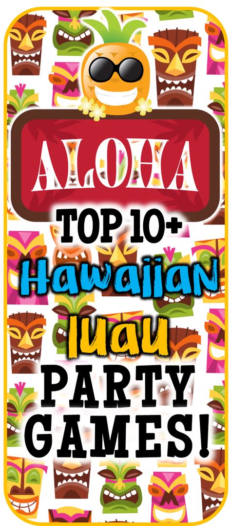 Hawaiian Party Games, Hawai Party, Luau Games, Party Games To Play, Luau Party Games, Kids Luau, Beach Party Games, Birthday Themes For Adults, Teen Party Games