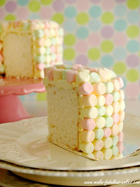 Marshmallow Cake, Buffet Dessert, Pastel Cupcakes, A Piece Of Cake, Piece Of Cake, Angel Food Cake, Food Cake, Easter Dessert, Easter Cakes