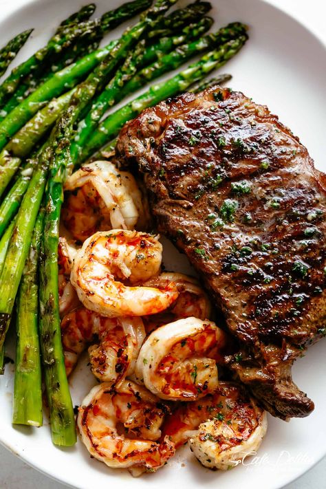 Best Steak Recipe, Good Steak Recipes, Gourmet Steak, Steak Shrimp, The Best Steak, Easy Steak Recipes, Steak And Shrimp, Pasti Sani, Grilled Steak Recipes