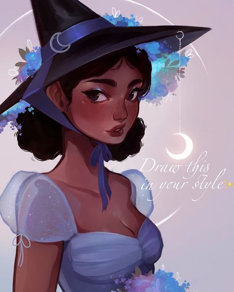 @llautella on Instagram: “✨✨✨DTIYS TIME ✨✨✨ . Hey there :) It’s been a while since my last challenge and I’ve been wanting to do another one ever since ,especially…” Dtiys Art Challenge, Dtiys Art, Art Style Challenge, Witch Design, Modern Portraits, Long Time No See, No See, Vector Portrait, Art Prompts