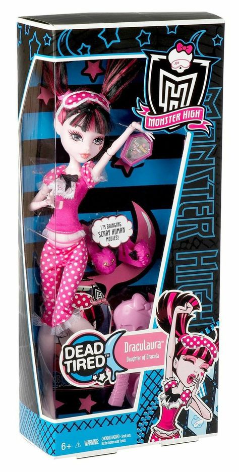 Draculaura Dead Tired, Dead Tired Draculaura, Monster High Dead Tired, All Monster High Dolls, New Monster High Dolls, Draculaura Doll, Monster High Toys, Monster High Party, Moster High