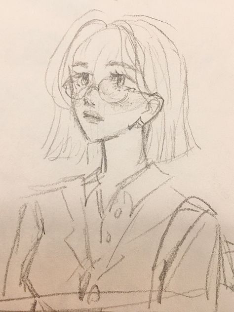 School Sketches, Glasses Drawing, School Sketch, My True Love, Indie Drawings, 얼굴 그리기, Animation Art Sketches, Genetic Mutation, Arte Sketchbook