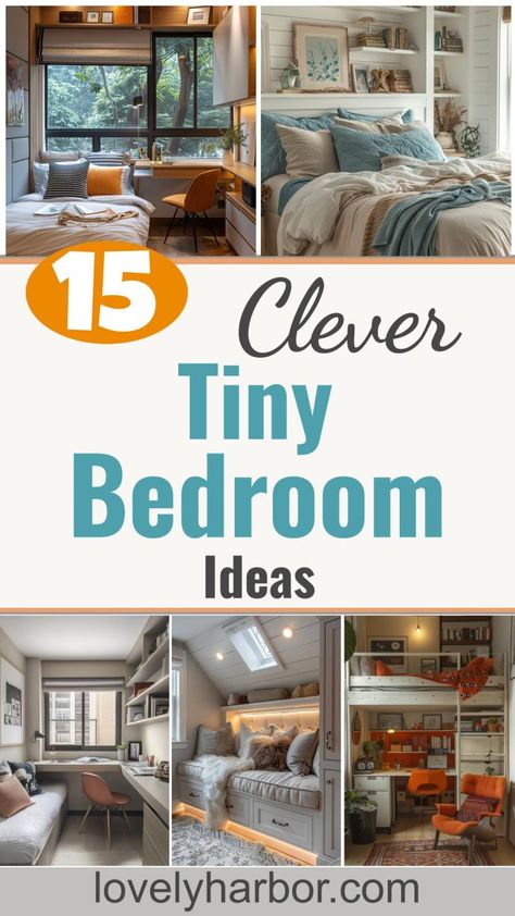 15 Clever Tiny Bedroom Ideas You Must See 2 Moving Room Around Ideas Bedrooms Small Spaces, Tiny Living Bedroom, Creative Ideas For Small Bedrooms, Room Decor For Small Rooms Tiny Bedrooms Storage Ideas, Organization Idea For Small Bedroom, Small Bedroom Ideas With Tv And Desk, Secret Storage Furniture, Small Space Living Organization, Tiny Rooms Bedroom