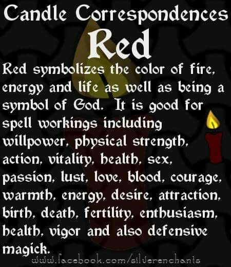 Red Candles Meaning, Candle Correspondence, Red Candle Magic, Candle Color Meanings Magic, Witchcraft Candle Magic, Candle Meanings, Candle Magik, Candles Magic, Color Magick