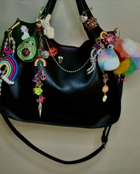 These will be offered custom made or sold individually. Link to purchase and full description to come! Tote Bag Charms, Journal Dangles, Bags Charms, Cherry Lady, Charm Necklace Diy, Accessorize Bags, Uni Life, Bag Jewelry, Indian Architecture