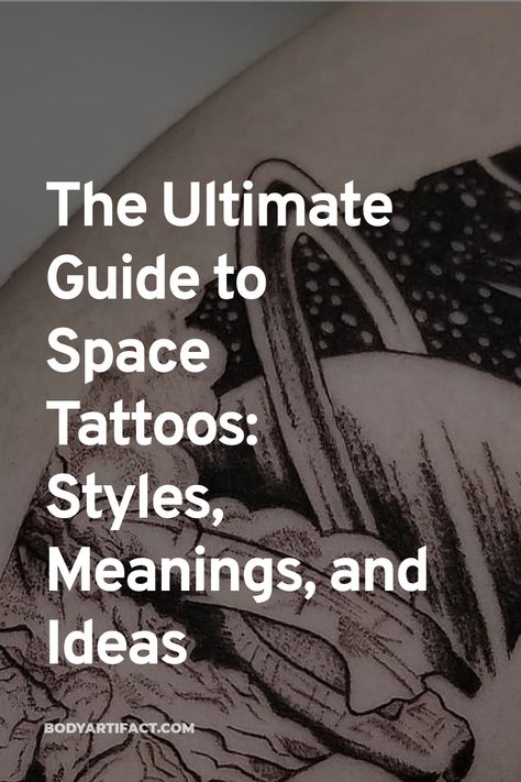 We've collected the best space tattoos to help inspire your next piece of ink. Tattoo Ideas For Men Space, Space Themed Tattoos Men, Spiritual Space Tattoo, Unique Space Tattoos, Universe Inspired Tattoos, Space And Time Tattoo, Space Time Tattoo, Dimensions Tattoo, Space Related Tattoos