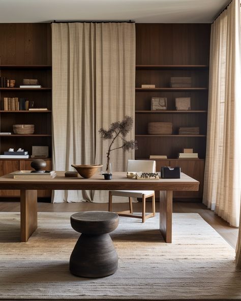 I’m so inspired by these home offices in organic modern style.🤩 Natural elements blend seamlessly with sleek design, creating spaces that are both functional and calming. Perfect for sparking creativity and productivity. 🌿✨ #homeofficeideas #organicmodern #homeofficegoals #workspaceinspo #minimalistinterior #minimalisthome #minimalisthomedecor #japandi #japandistyle #japandiinterior #japandidesign #japandihome #cratestyle #interiordesign #interiordesignlovers #interiordesignaddict #interior... Study Shelf Design, Office Millwork, Modern Organic Office, Organic Modern Office, Office Interior Design Creative, Japandi Office, Texas Office, Organic Modern Style, Japanese Office