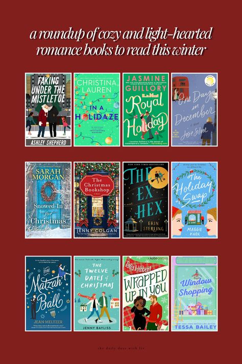 12 Cozy & Lighthearted Romance Books To Curl Up With This Winter — the daily dose with liv Job Help, Holiday Romance, Under The Mistletoe, Holiday Books, Secret Love, Heartwarming Stories, What To Read, Finding Love, Twin Sisters