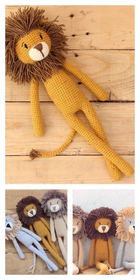 Worsted Weight Amigurumi, Amurigumi Crochet, Knit Amigurumi Free Patterns, Amigurumi Pattern Free, Lion Amigurumi, Amigurumi Today, Crochet Lion, Crochet Geek, Pola Amigurumi