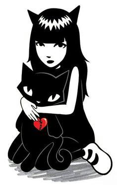 Emily the Strange Emily Strange, Art Bizarre, Alternative Comics, Emily The Strange, Goth Art, Cute Black Cats, Weird Art, Best Friends Forever, Crazy Cat Lady