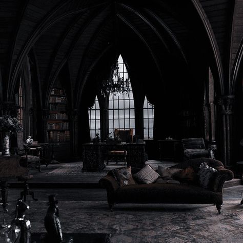 Drayard's study in the Hellrock Castle Gothic Academia, Occult Magic, Dark Castle, Gothic Castle, Castle Aesthetic, Castles Interior, Royal Aesthetic, Slytherin Aesthetic, 다크 판타지