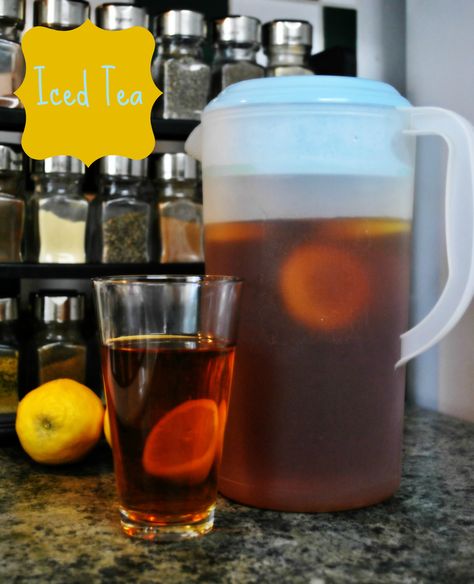 Home Made Ice Tea, Iced Tea Recipes Homemade, Homemade Iced Tea, Water For Health, Making Iced Tea, Homemade Tea, Iced Tea Recipes, Summer Brunch, Homemade Drinks