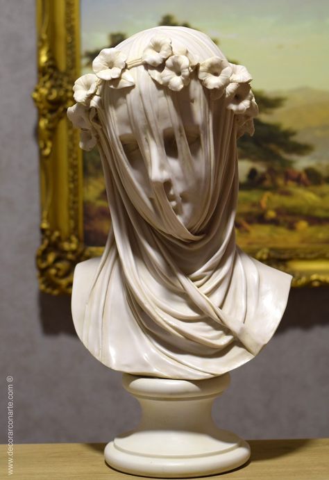 Veiled Vestal Virgin. 20.87in. Marble Finish. Handmade in - Etsy Veiled Woman Statue, Veil Statue, Veiled Statue, Veiled Vestal Virgin, Veiled Vestal, Famous Statues, Vestal Virgin, Italy Vibes, Ancient Greek Sculpture