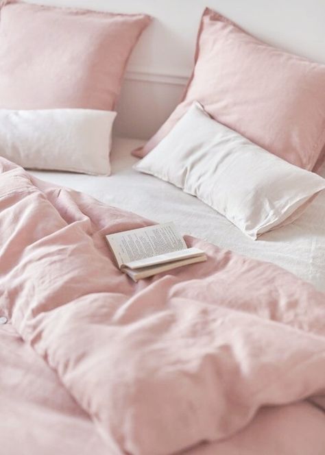 Pink Duvet, Pink Duvet Cover, Dreams Beds, Architecture Design Concept, House Outside Design, Linen Duvet Covers, Linen Duvet, Bedroom Inspo, Dream Room