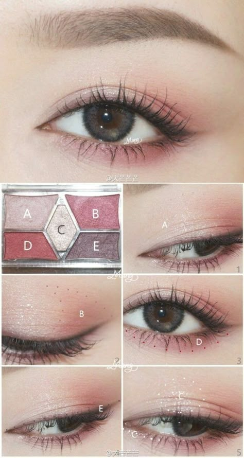 Membentuk Alis, Korean Makeup Tips, Korean Eye, Korean Makeup Look, Contour Makeup Tutorial, Korean Makeup Tutorials, Korea Makeup, Korean Eye Makeup, Makeup Tutorial Eyeshadow