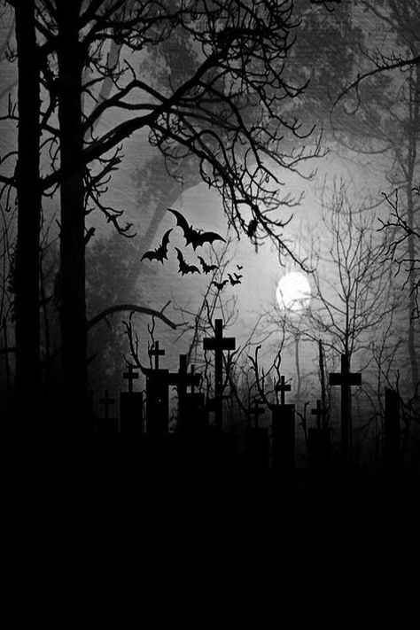 Graveyard Tattoo, Gothic Photography, Moon Halloween, Gothic Wallpaper, Old Cemeteries, Dark Art Tattoo, Halloween Village, Tattoo Stencil, Gothic Aesthetic