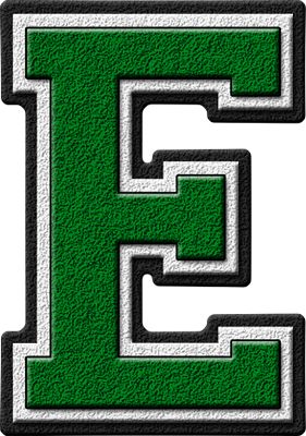 Presentation Alphabets: Green Varsity Letter E College Letters, Alphabet E, Varsity Letters, Painting Logo, Initial Fonts, College Stickers, Instructional Technology, Banner Letters, Forest Color