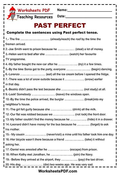 This free worksheet is very useful for both teachers and students. Teachers can safe their precious time and students can have a change to practise this verb tense better. Past Perfect Affirmative and Negative Sentences Option A – Option B Past Perfect Tense Worksheets, Perfect Tenses Worksheets, Past Perfect Worksheets, Affirmative And Negative Sentences, Past Perfect Tense Exercises, Past Perfect Tense, Negative Sentences, Past Tense Worksheet, Arabic Sentences